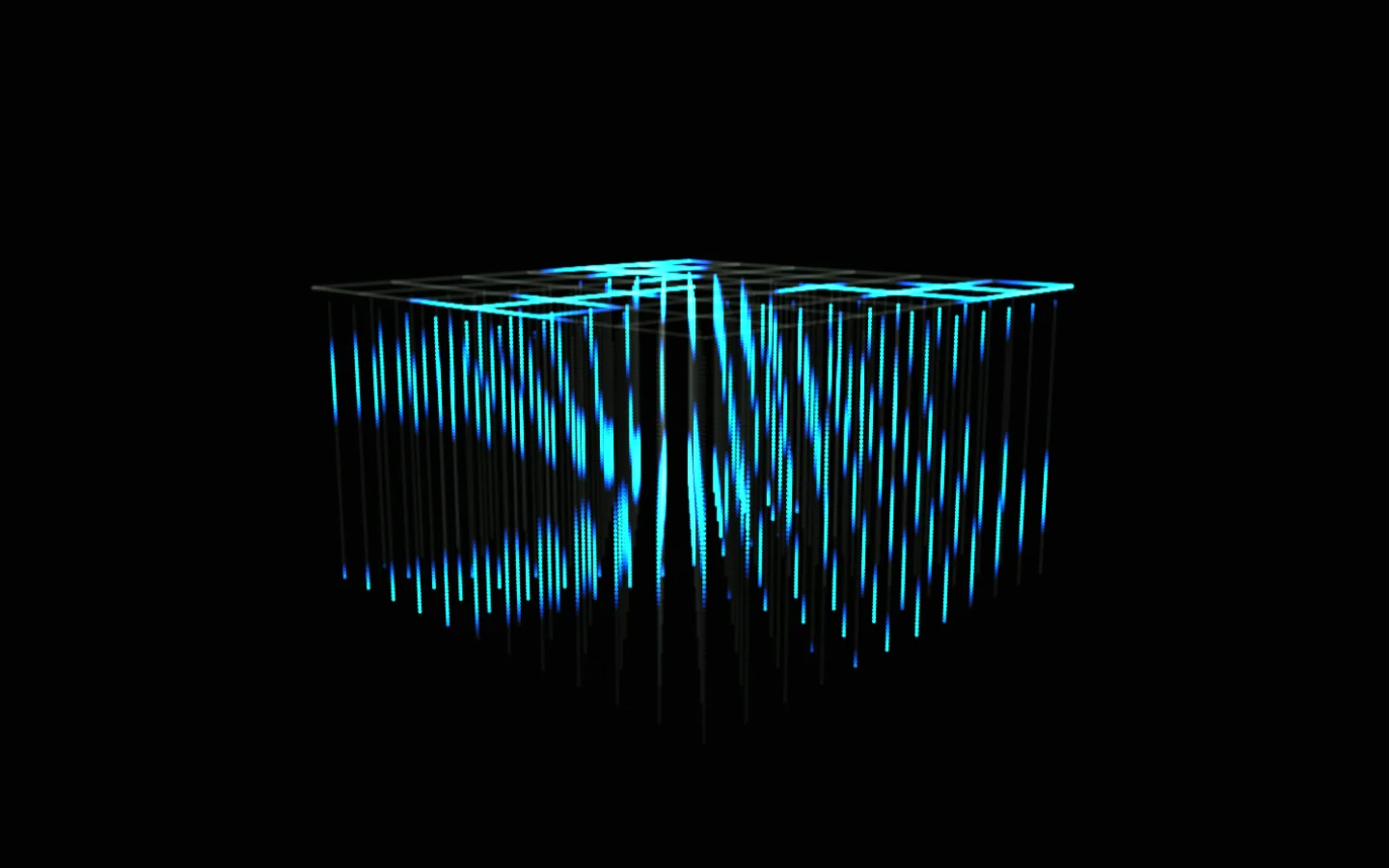 Il lampadario con l'effetto Vortice e la palette Oceano
